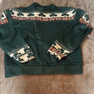 Green Patterned Irish ☘️ top